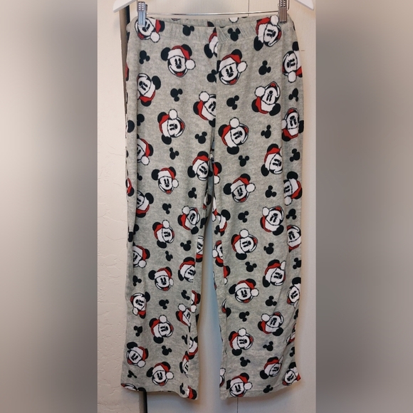 Disney Santa Mickey Mouse Fleece Lounge Pajama Pants Size XL Christmas Bottoms - Picture 7 of 7